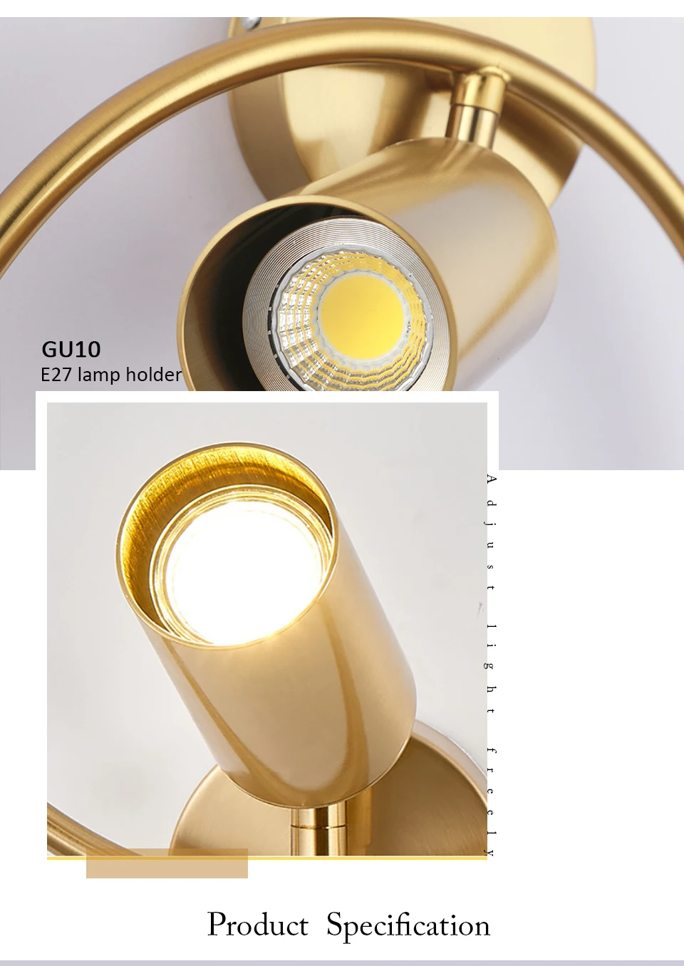 Wall Light Circular Electroplating Spotlight 4
