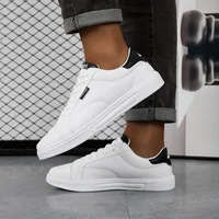 Hommes chaussures confortable décontracté pour femmes baskets en cuir blanc léger marche plat Sport de plein air course Tennis zapatillas 3