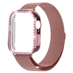 Luxury Diamond Case Metal Milanese Magnetic Loop Strap for Huawei Fit3 (4)