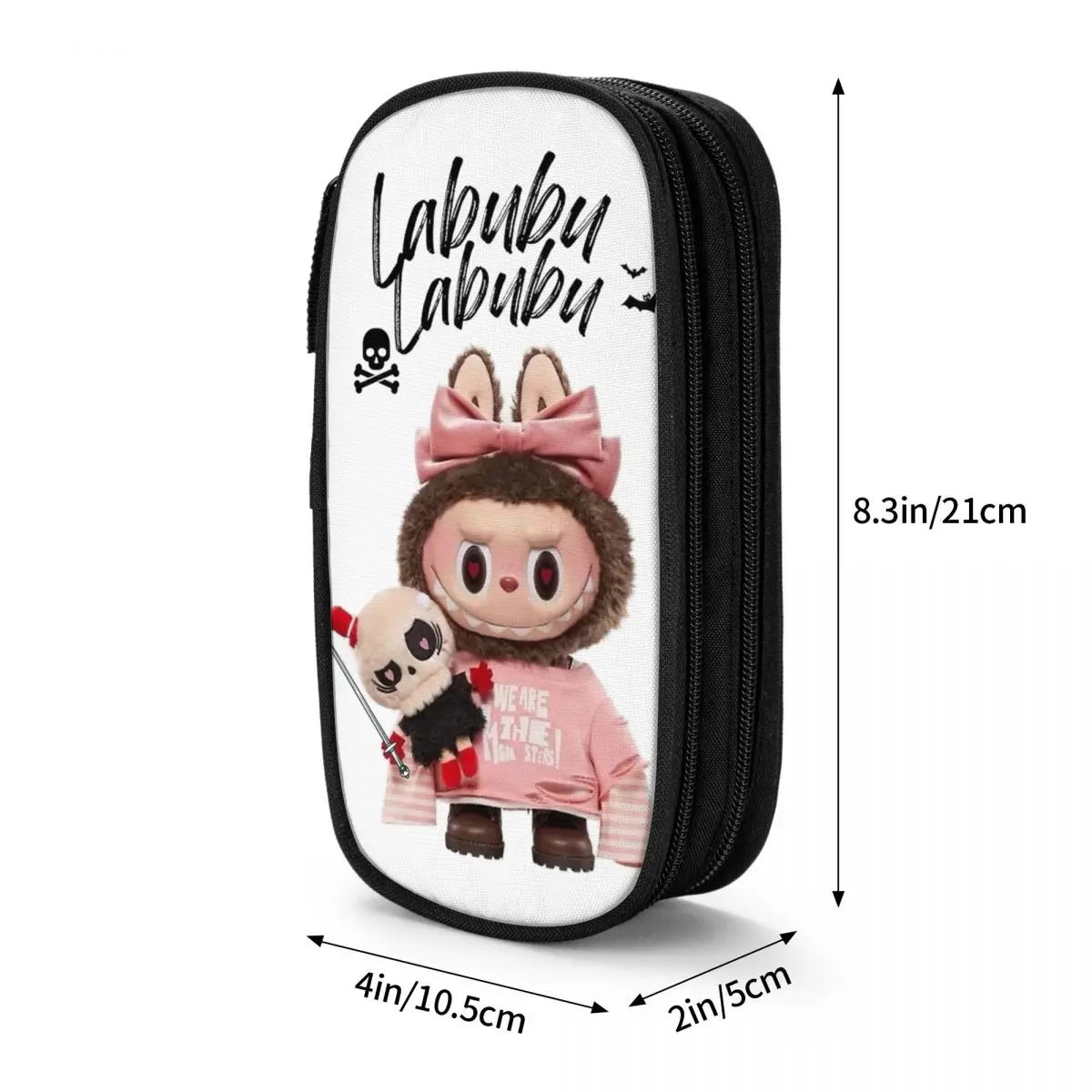 LABUBU Cute Monster Pencil Cases Pen Holder Bag Girls Boys Large Storage School Supplies Gifts Pencilcases
