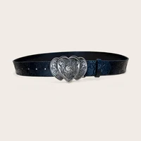 Retro love buckle PU Leather belt For Women fashion leisure suitable for daily commuting Western Cowboy Punk Jeans Waistband - Image 5
