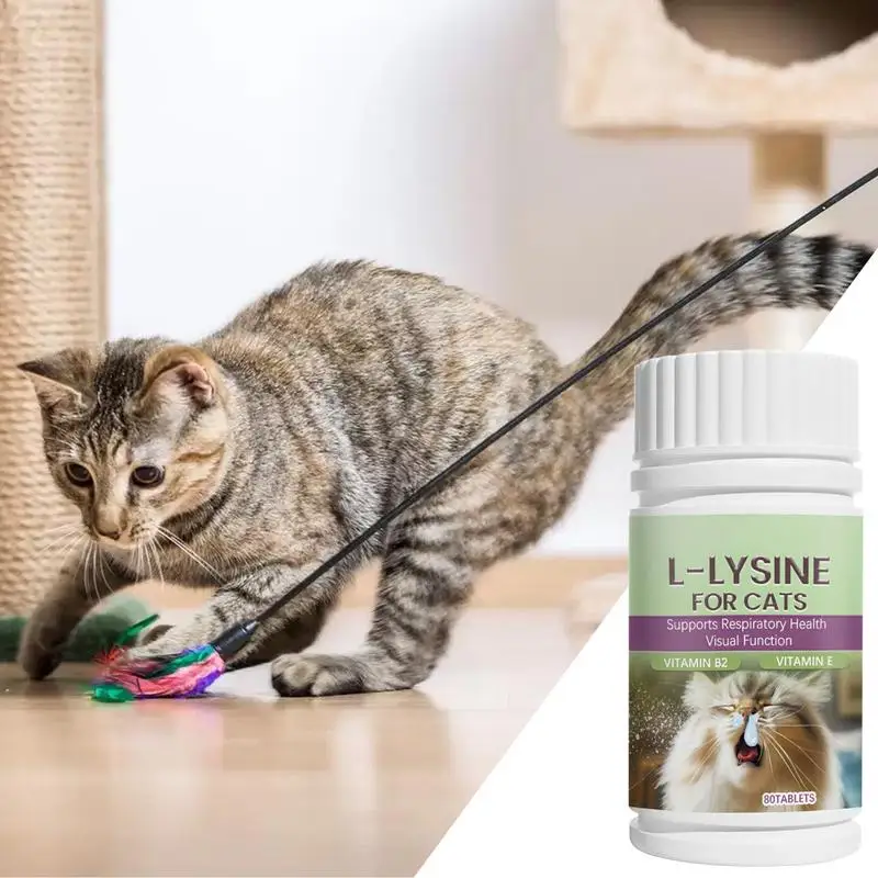 Mild Cats Supplement Sneezing Kitten Tears Care Tablets Respiratory Health Overall Body Nutritional Care Tablets 80pcs