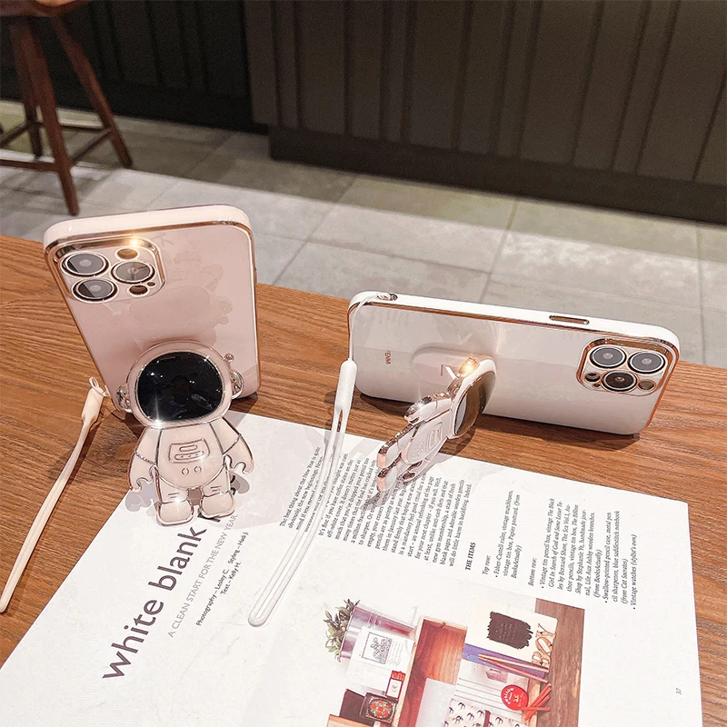Astronautin kaulanauhakotelo OPPO A77S A57 A15S A53S A74 A78 A94 5G Reno 10 Pro 7 4G A73 A72 -puhelimelle, pinnoitettu takakansi_voghion.com