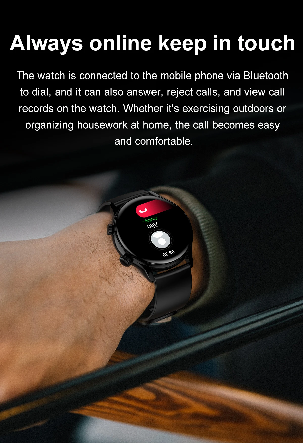 2022 New NFC Bluetooth Call Smart Watch Men 1.36 Inch AMOLED 390*390 Screen Always On Display IP68 Waterproof Smartwatch For Men