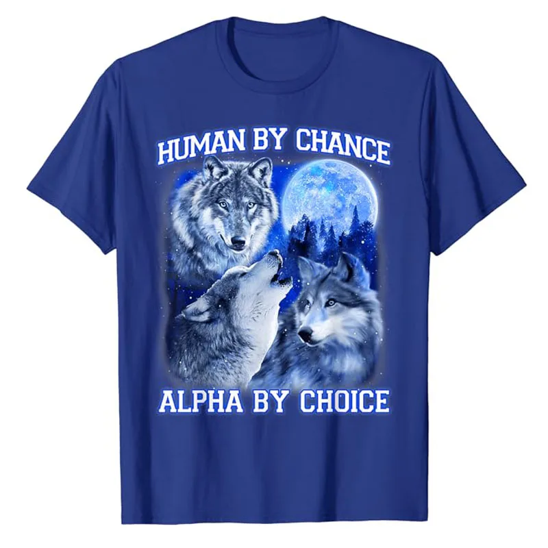 Human By Chance Alpha By Choice T-shirt pour femme, Alpha Wolf
