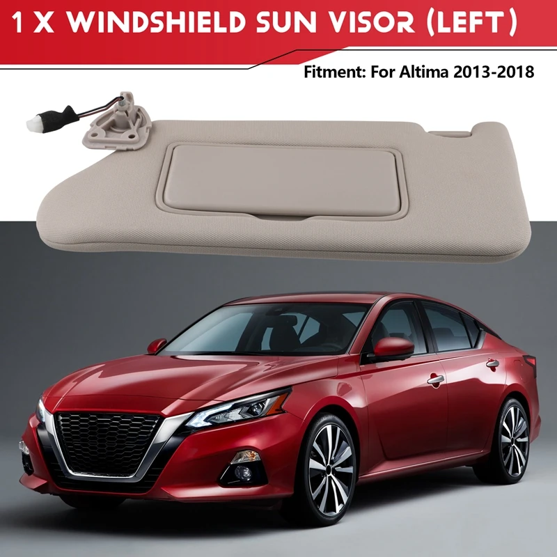 Beige Sun Visor For Nissan Altima 2013- With Vanity Mirror