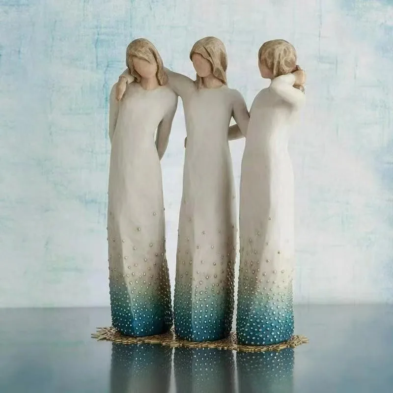 

Resin Girl Sculpted Home Decor Statue Figure Desktop Ornament Gift Living Room Decoration Home Decoration Desk Accessories Toy