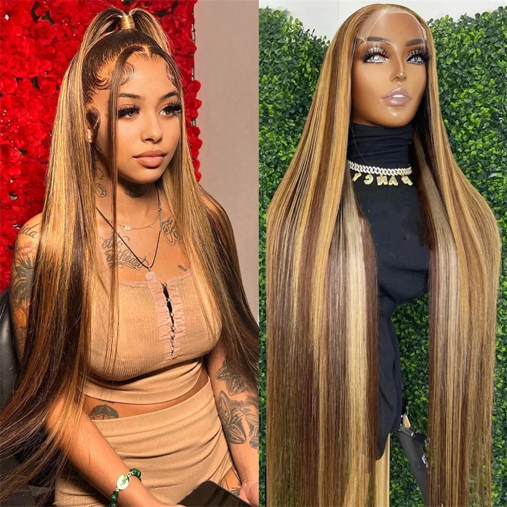 

13x6 Highlight Lace Frontal Wigs Human Hair Straight Straight Colored Lace Front Wigs For Black Women 13x4 Lace Frontal Wig