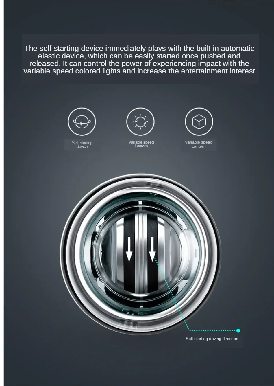 Description Picture 4 of item100KG Gyro Power Ball Hand Exerciser LED Wrist Strengthener Muscle Training Powerball Wrist Exercise Equipment Motion Portable