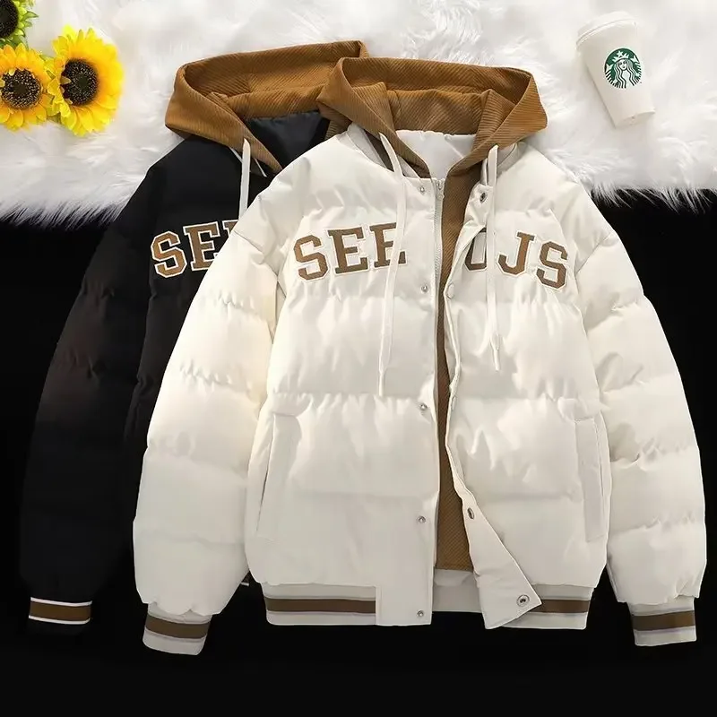 Spring Autumn Hot Sale Of The Season New Trendy Brand Printed Letter Baseball Jacket Hooded Couple Outerwear Casual Men's Suit f