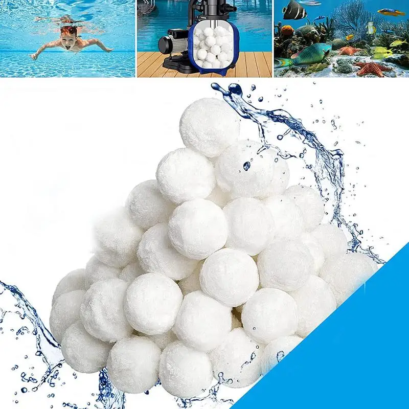 200g-800g Swimming Pools Filter Balls Portable Wet Dry Cotton Canister Clean Fish Tank Filter Material Water Purification Fiber nobana 200g 400g 600g 800g 1200g commercial ro water purifier purification system for commercial