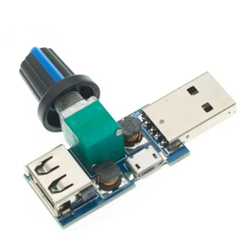 AA60-DC 5V USB 팬 거버너 풍속 컨트롤러 풍량 조절기 냉각 음소거 다기능 팬 속도 스위치 모듈