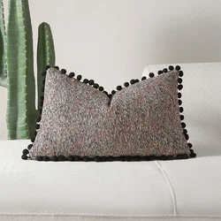 Nordic Style Decorative Soft Pillow Cover - 30x50cm (Black)