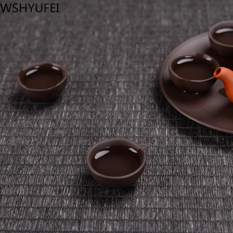 Tea Pet Ornaments 1 PCS Yixing Purple Clay Tea pet Ornament Mini Fingertip teacup Tea ceremony Accessories