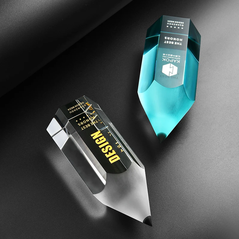 Customized High-end Shape Crystal Trophy, Competition Award Annual Meeting Souvenir Home Decoration Outstanding Staff Medal, 1Pc