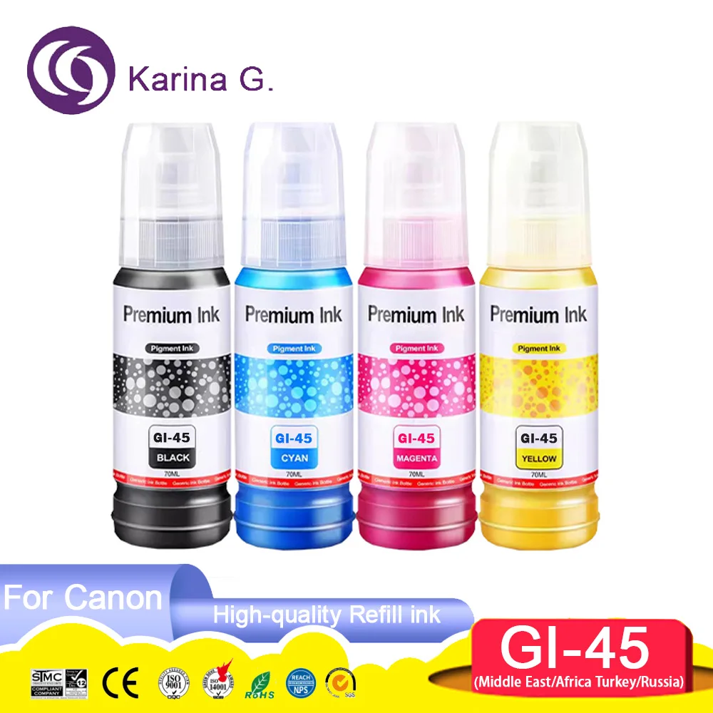GI45 GI-45 GI45 Premium Color Compatible Bottle Water Based Refill Pigment Ink f