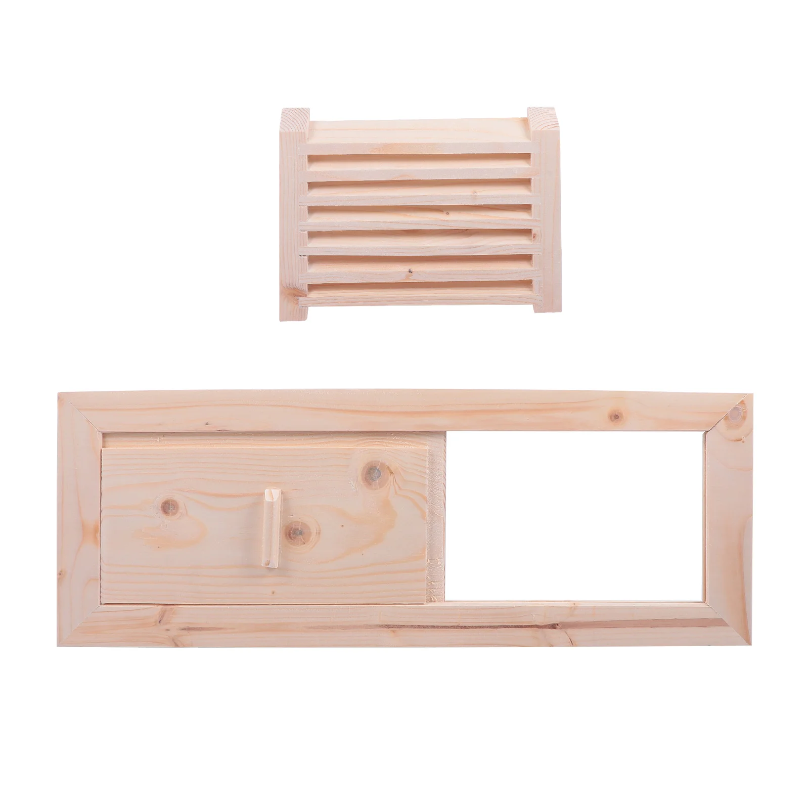 Wood Smooth Sauna Ventilation Panel Wooden Blinds Air Outlet Shutter Window For Cedar Vent Grille Heating Cooling Vents Steam