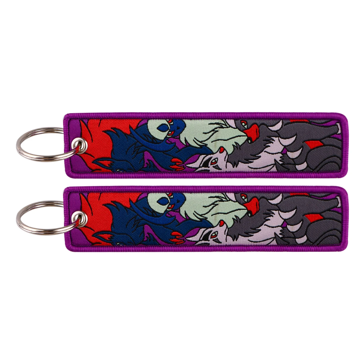 Charming Anime Cute Cartoon Embroidered Keychain | Stylish Key Holder & Accessory Gift