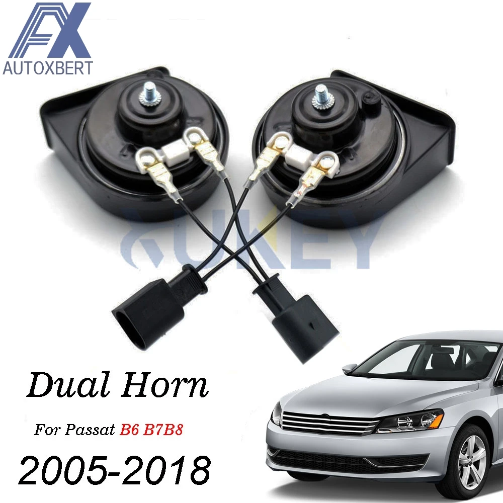 Auto Snail Horn 110db 125db Waterproof High Low Pitch VW Passat B6 B7 B8 2015 2014