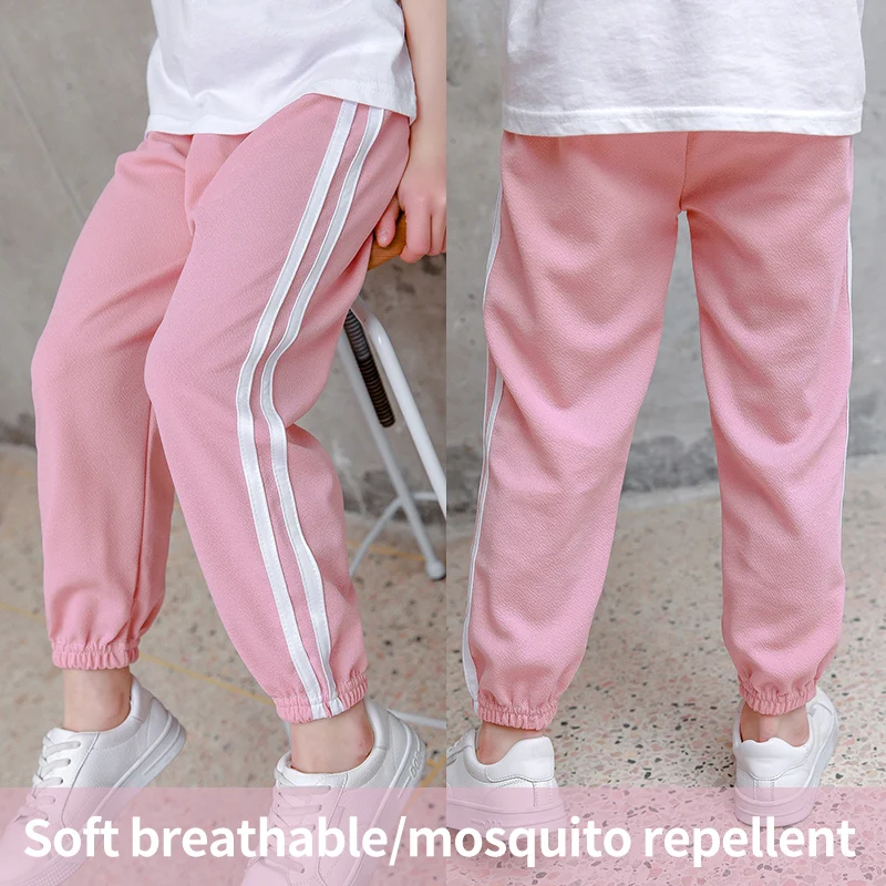 Children's casual mosquito repellent pants for girls new summer thin men's and girls' lanterns long pants for little boys