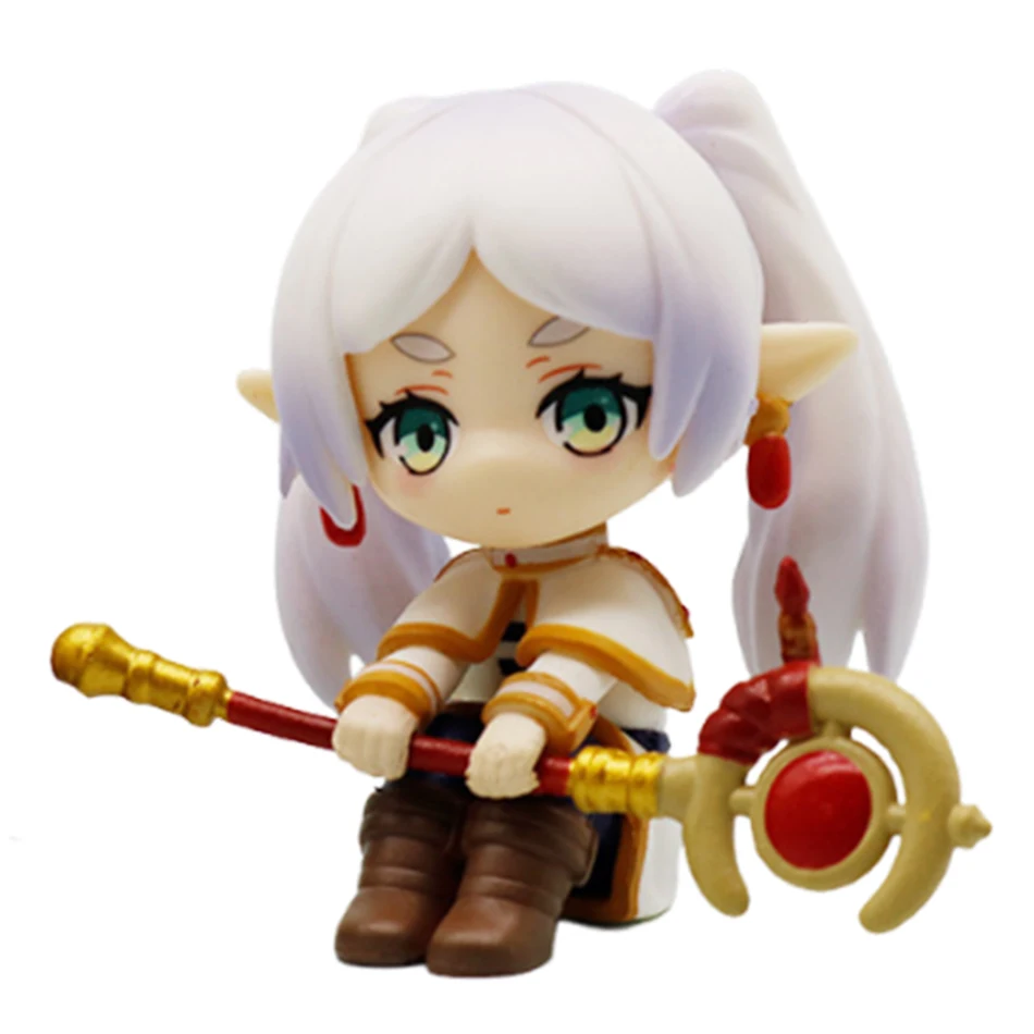 Frieren Q-Version Magician Elf Figurine - PVC Anime Character Ornament Toy Gift