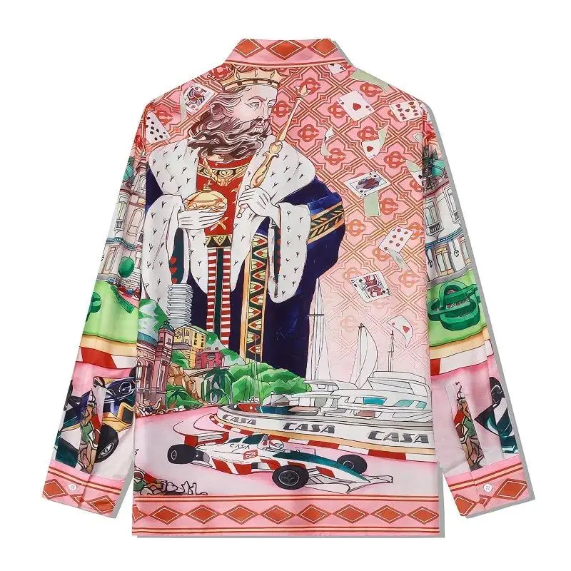 2025 نمط الشارع الأوروبي كم طويل خمر قميص غير رسمي...