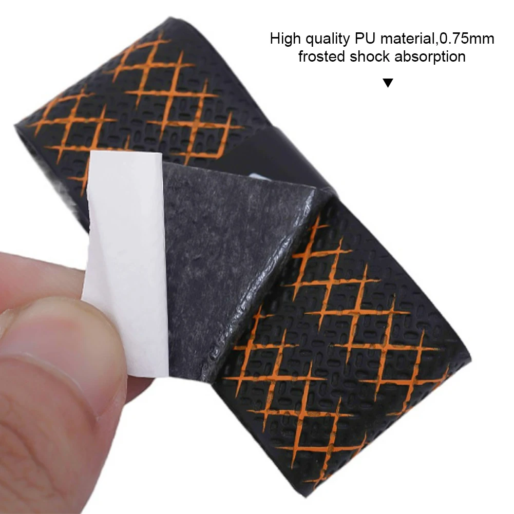 1Pc PU Leather Shock-proof Embossing Racquet Handle Grip Anti-Slip Slingshot Racket Fishing Rod Winding Band Sports Handle Grip