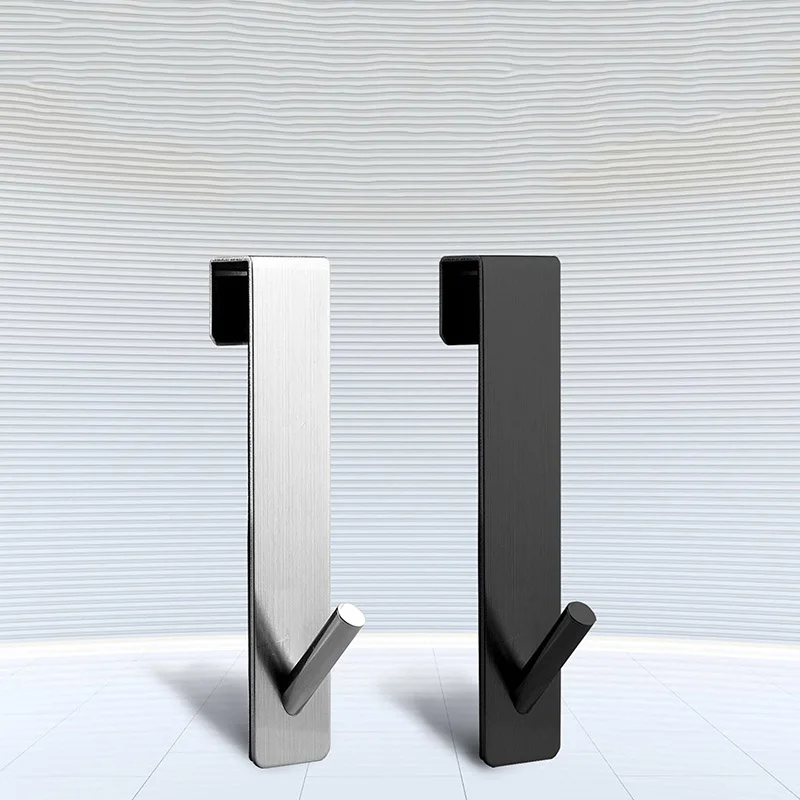 Description Picture 2 of itemStainless Steel Over Glass Door Shower Door Back Shower Towel Rack S-Shape Bathroom Bathrobe Hanger Holder Hooks