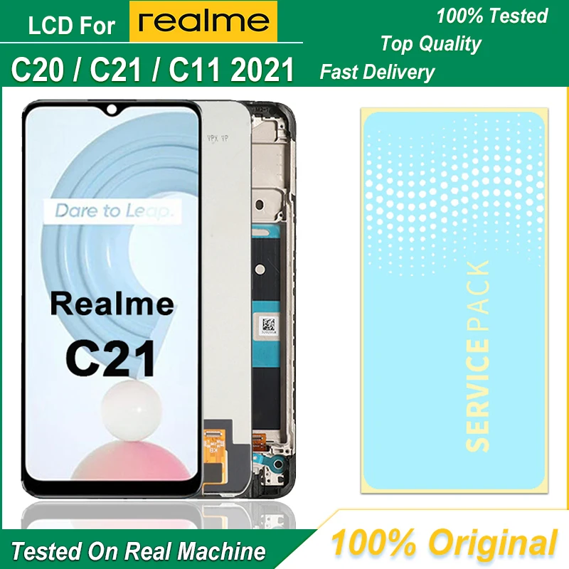 6.5" Original Display For Realme C21 RMX3201 LCD Screen Touch Digitizer ...