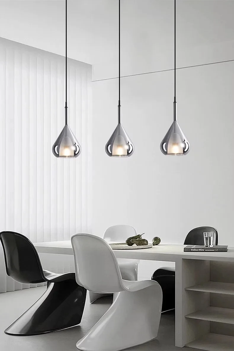 Description Picture 4 of itemModern Bedroom Glass Decor Hanging Lamp Modern LED Pendant Light Nordic Simple Dining Room Kitchen Bar Counter Lighting Fixture