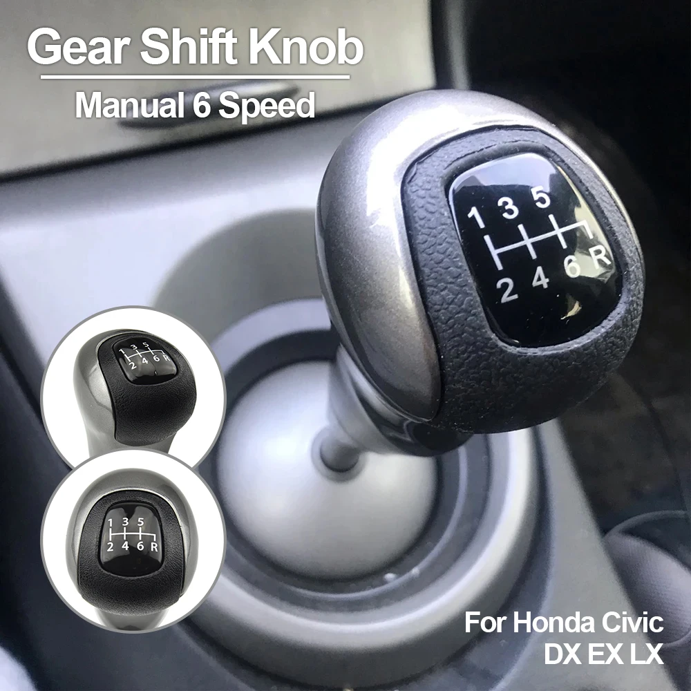 

54102-SNA-A01 6 Speed Car Gear Shift Knob Manual Gear for Honda Civic DX EX LX 2006 2007 2008 2009 2010 2011