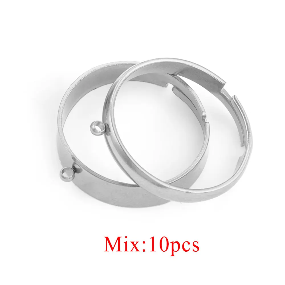 UNICRAFTALE 8 Pièces 2 Couleurs 304 Paramètres De Bague De