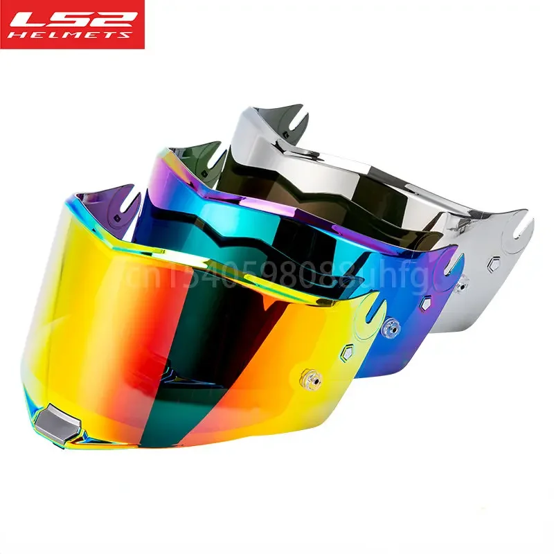 Visiera Casco Moto Ls2 Thunder Originale Ls2 Ff805 Trasparente Cromo Rosso Extra Shield