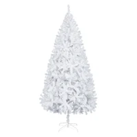 7FT Iron Leg White Christmas Tree with 1349 Branches 1
