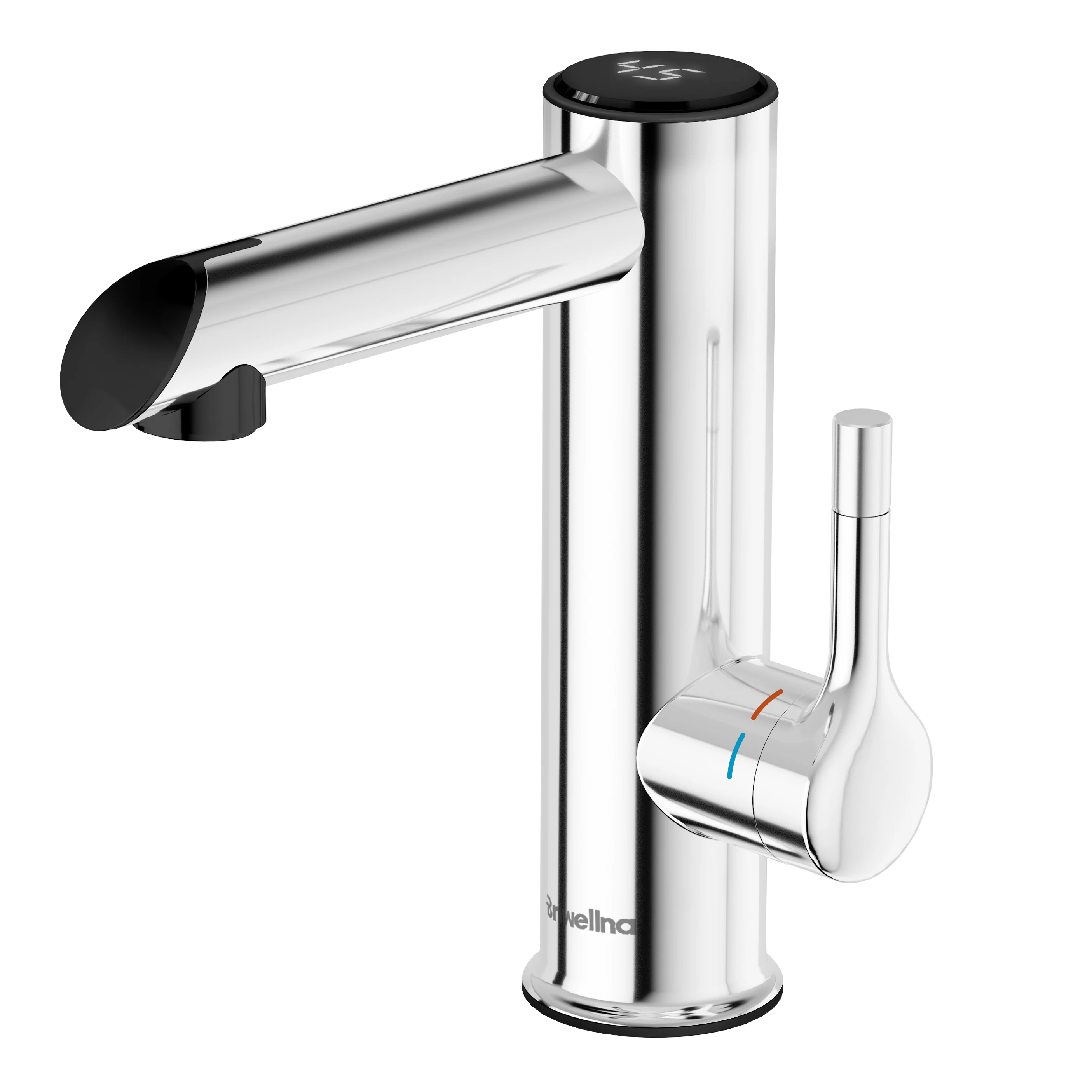 Briwellna الحمام صنبور كهربائي الفولاذ المقاوم للص...