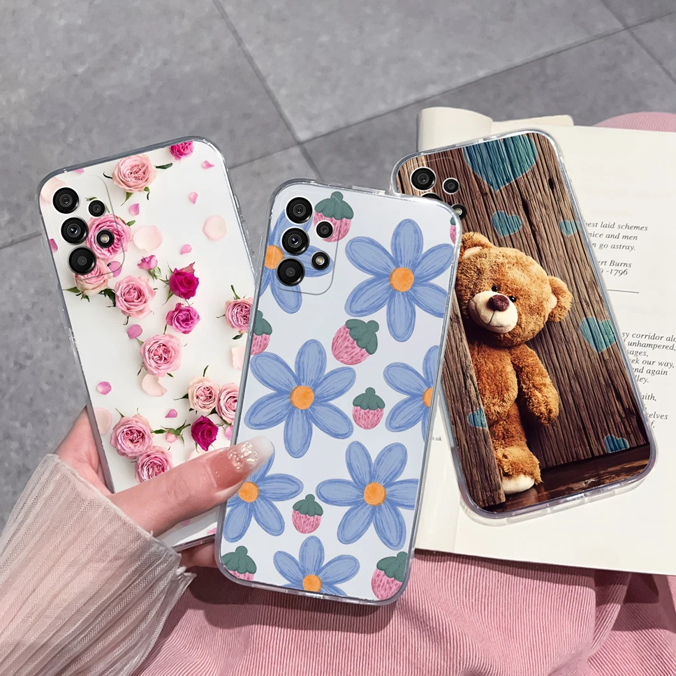 Clear Pretty Flower Soft Silicone Phone Case Cover