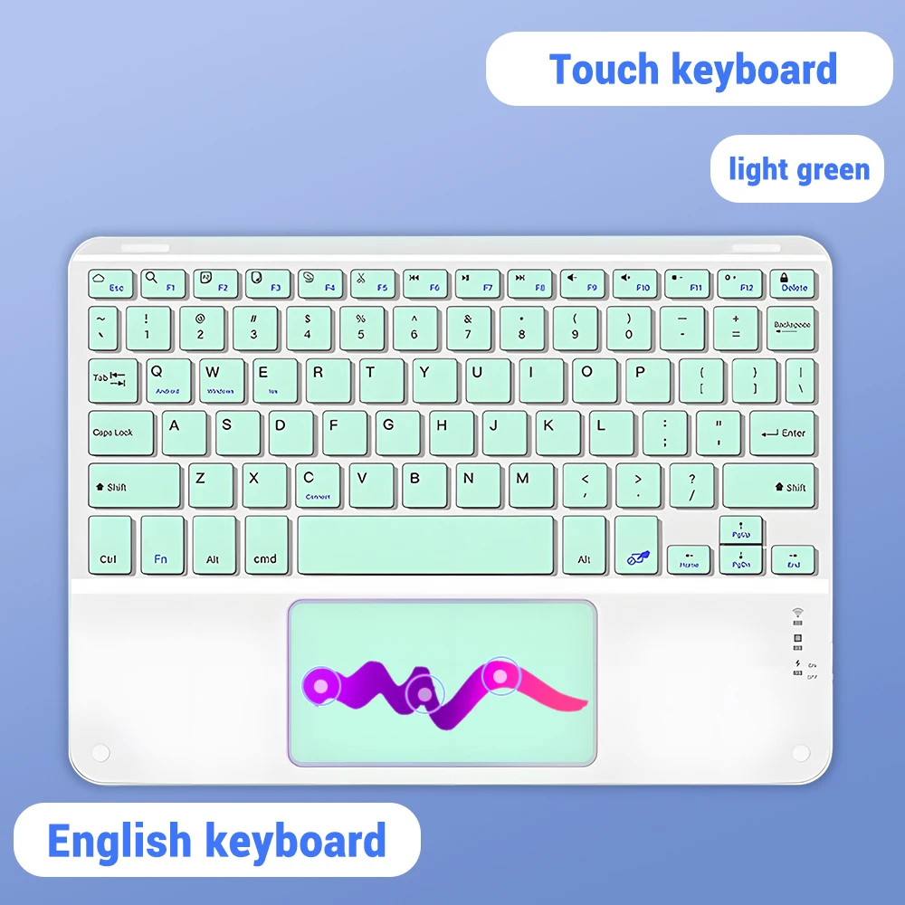 Bluetooth-клавиатура EMTRA с сенсорной панелью для смартфонов, ПК, планшетов, телефонов, беспроводная клавиатура для iOS, Android, Windows, клавиатура для iPad