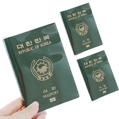 Waterproof Korean Passport Case for Women and Men Pasport Holder Plastic for Passports