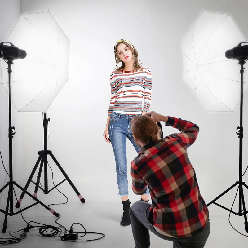 2pcs Pack Photo Studio White 80cm Wide Umbrella Diffuser Soft Light Cloth Photography Accessories