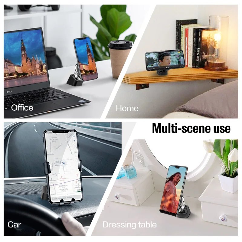 Universal Wireless Car Charger Stand Base Dashboard Mount Car Mobile Phone Holder Bracket Air Outlet Clip Accessories images - 6