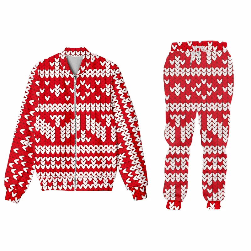 2022 New Christmas Halloween 3d Male Tracksuits Sportswear Casual 2-piece Plus Size Jackets Sets Sport Wearing Pants Dropship