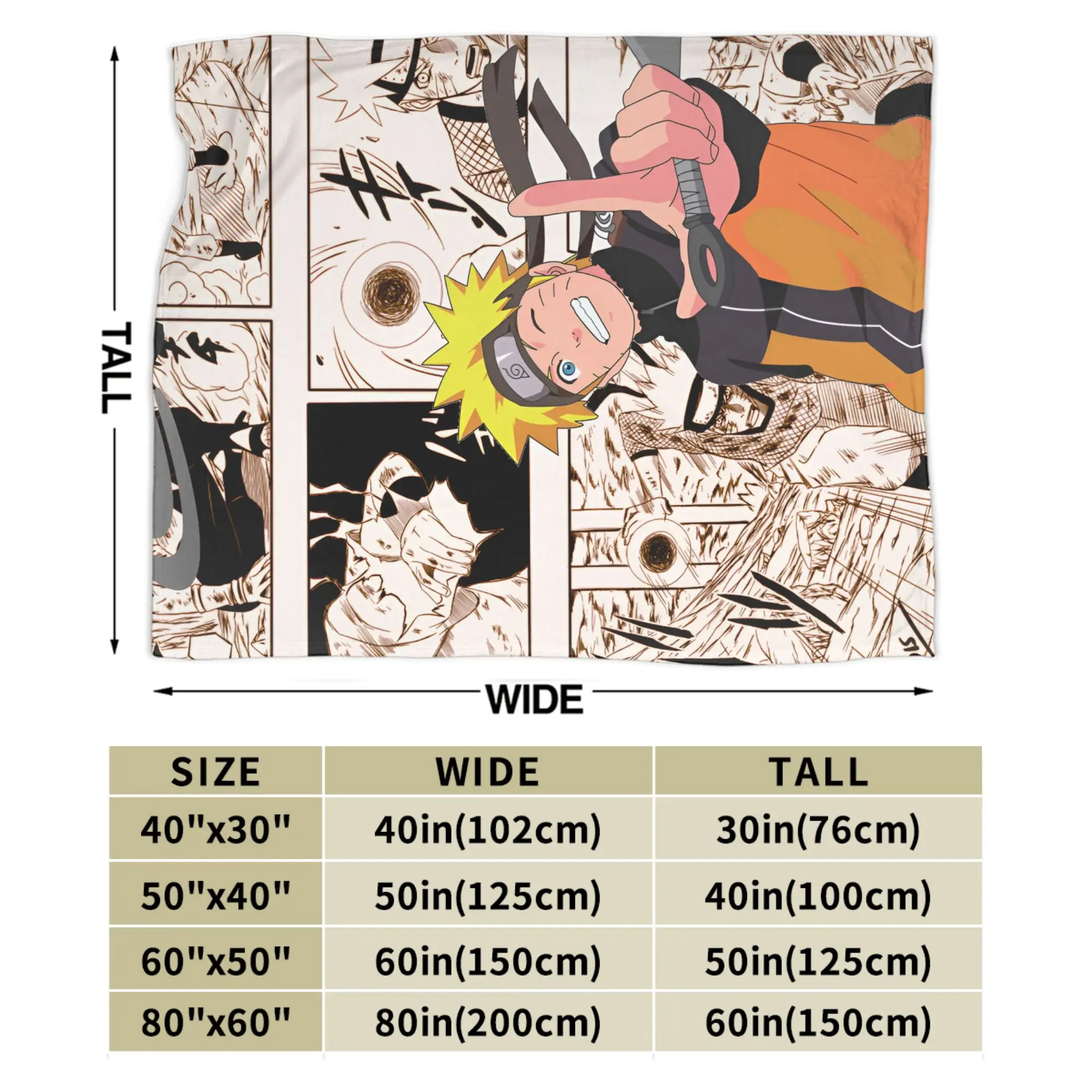 Luxurious Naruto Inspired Soft Fleece Blanket - Warm Flannel Manga Throw