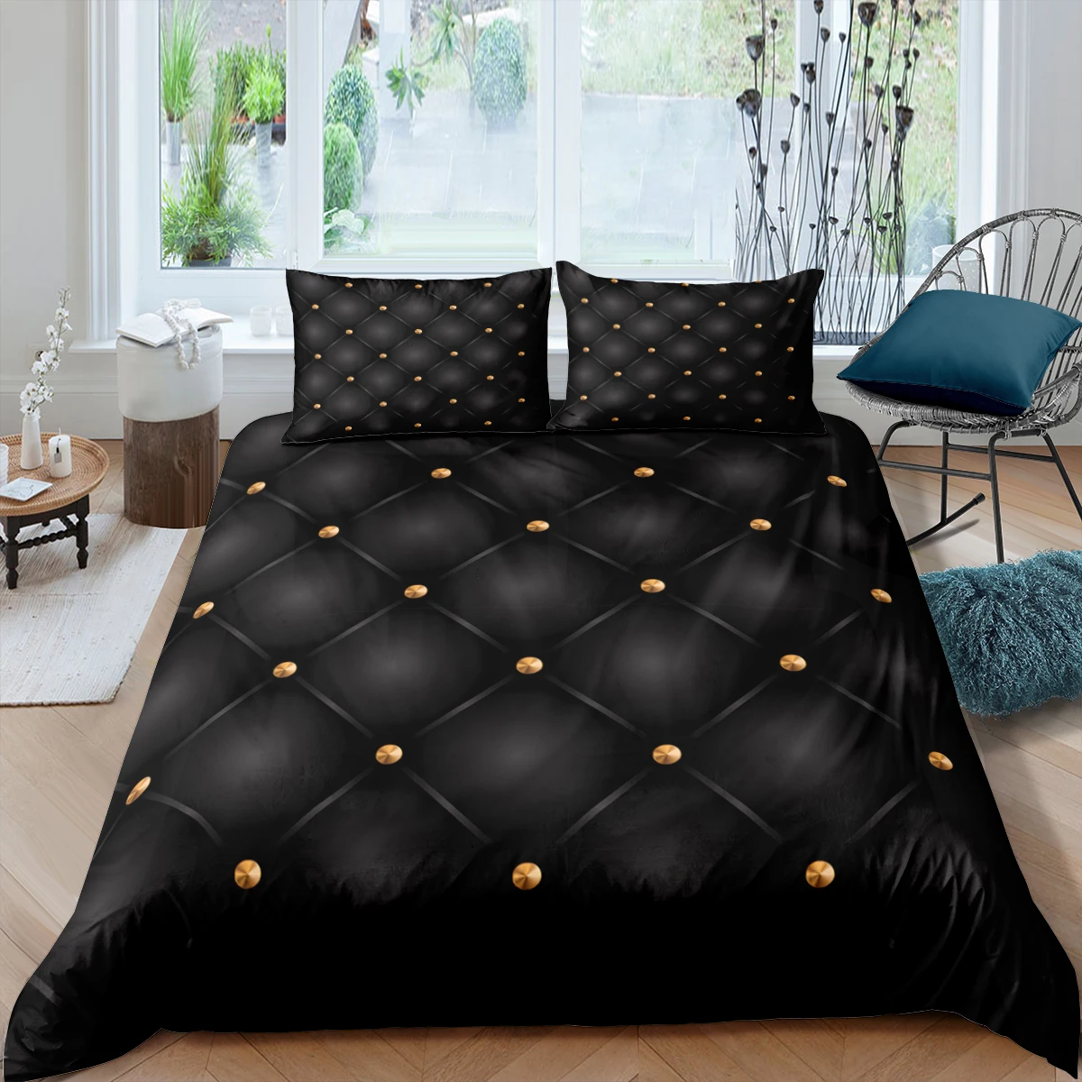 Home Textiles Luxury 3D Diamond Lattice Duvet Cover Set Pillowcase Stripe Bedding Set Queen and King Size Comforter 