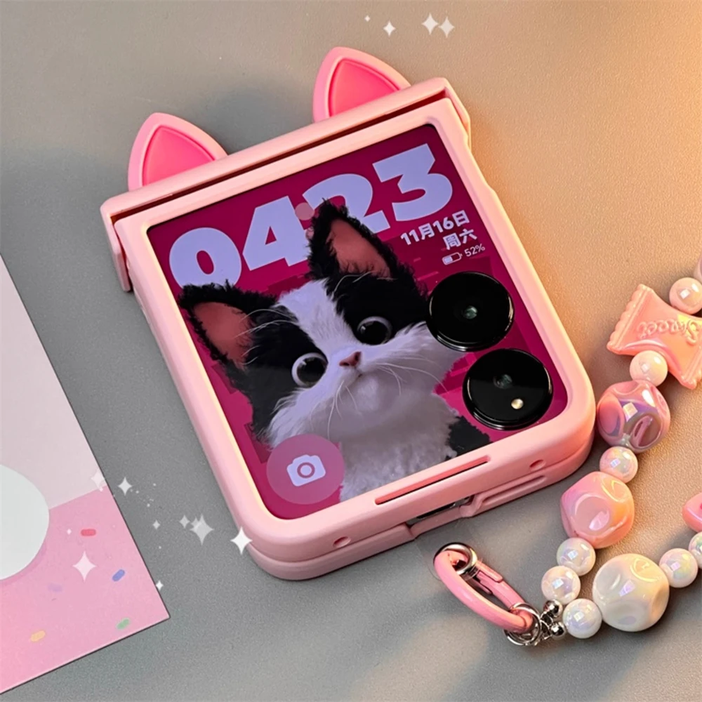 Cute Pink Candy Bracelet Hinge Protective Case