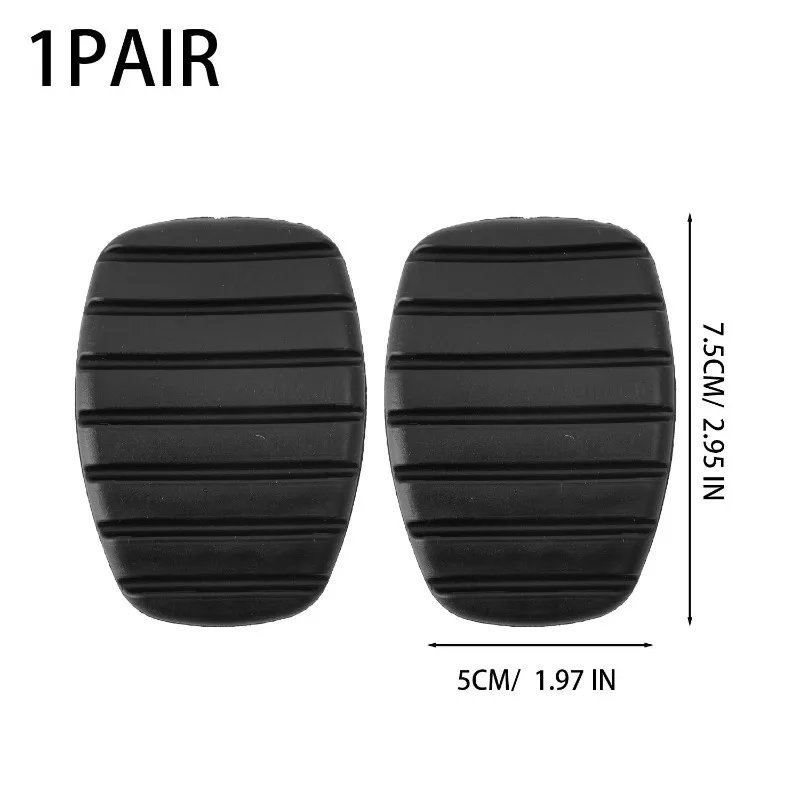 Renault Car Brake and Clutch Pedal Rubber Replacement Covers - Auto Interior Foot Pedal Protectors (Set of 2 or 4)