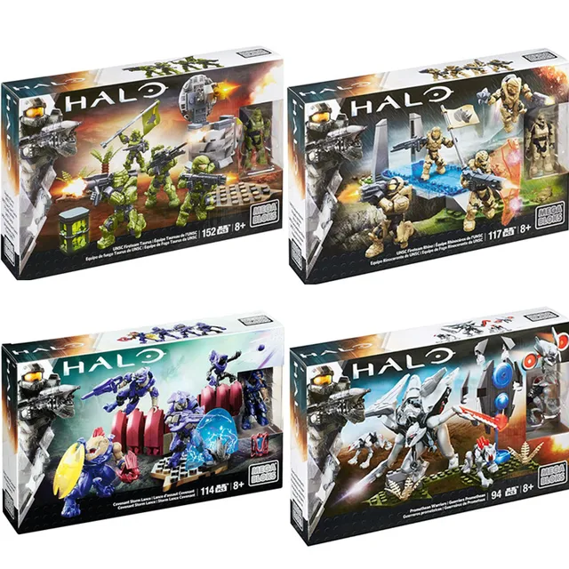 94Pcs/114Pcs/150Pcs/152Pcs Mega Bloks Halo Promethean Warriors Playset Fireteam Rhino Unsc Fireteam Taurus Victor Squad Kids Toy 1