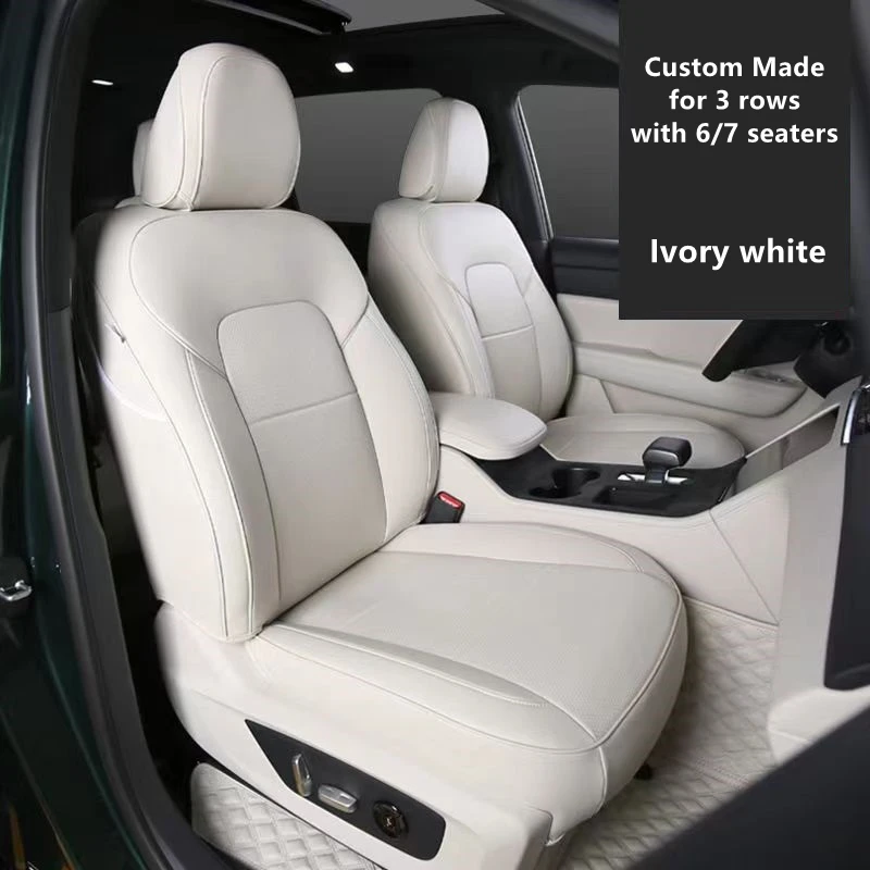 Custom Made For Car Seat Cover 2or 3 rows with 5-8 Seats Leather Cover Toyota LC Prado Highlander Sienna Haval Jolion Coolray