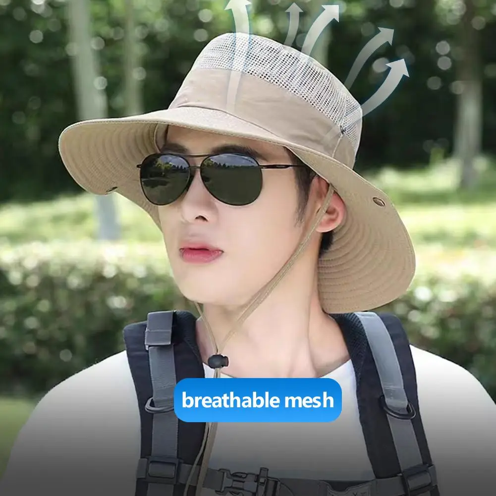 UV-proof Big Eaves Hat Summer Sunshade Fisherman Sunscreen Outdoor fishing Waterproof Quick drying Breathable Umbrella Cap Men sun hat fisherman hat sun protection hat
