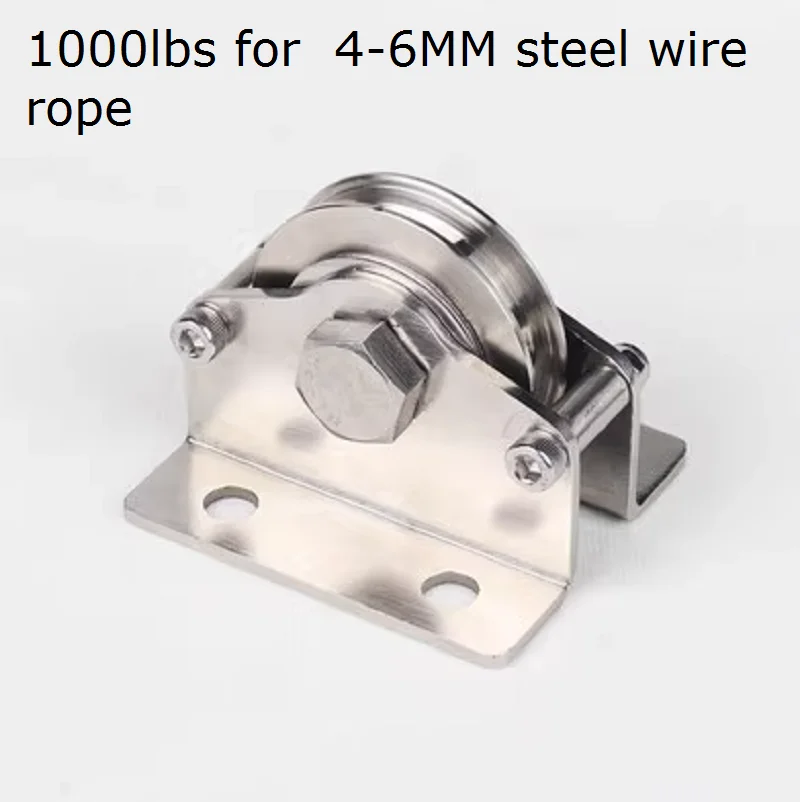 304 Stainless Steel Pulley with Bearing Fixed Wheel 1000lbs 4-6MM-2000lbs 7-12MM