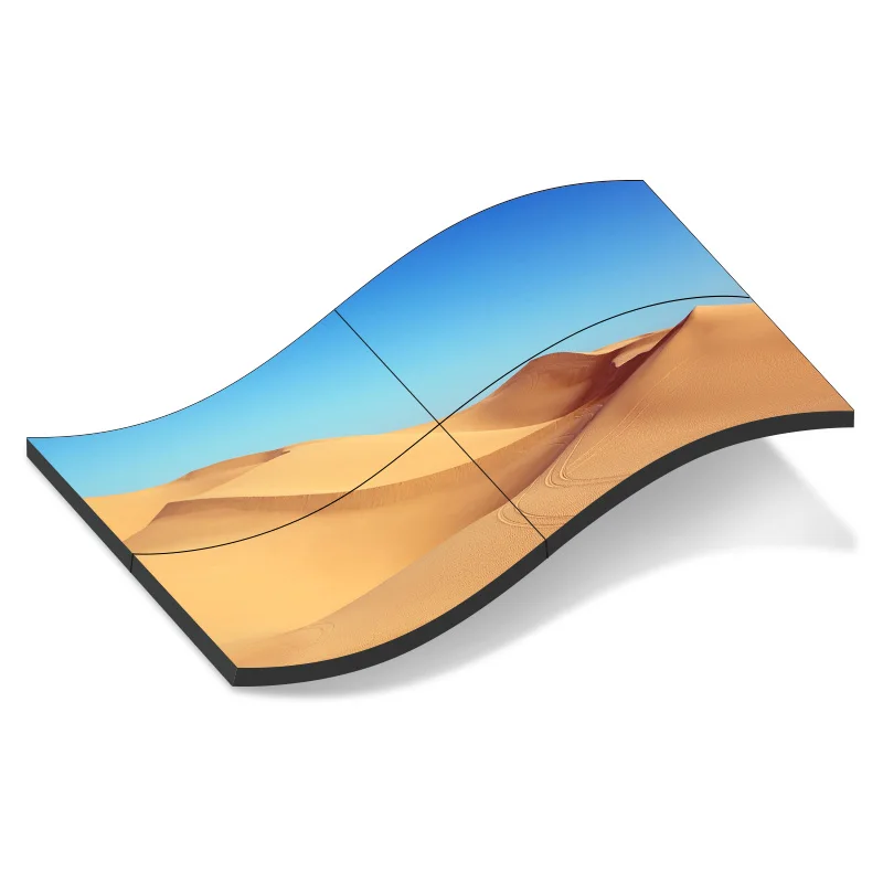 55 65 75 Pollici Display Commerciale Oled Video Wal Con Schermo Flessibile Curvo